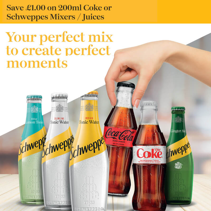 30 - Champers Drinks - Brands - Schweppes Mixers