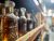 alcohol bottles on a warehouse shelf