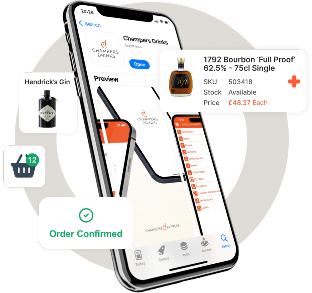 Champers Drinks Mobile Ordering App - Champers Drinks