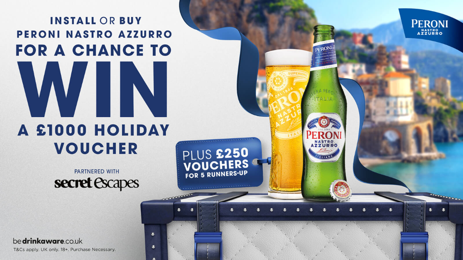 Champers Drinks - Special Offer - Peroni - Chance to win a £1000 vaucher - 1600x900